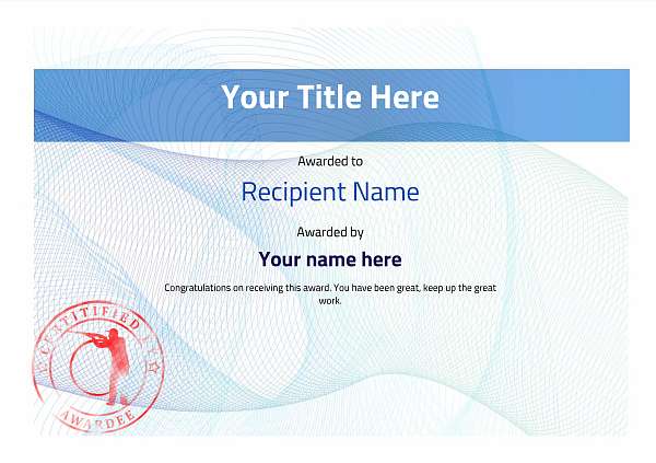 certificate-template-clay-shooting-modern-3bcsr Image