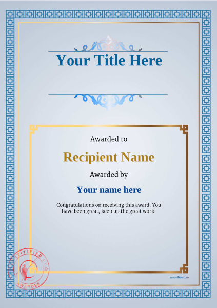 Free Fishing Certificate templates - Add Printable Badges &amp; Medals