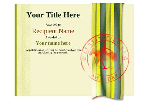 Free Horse Riding Certificate templates - Add Printable Badges &amp; Medals