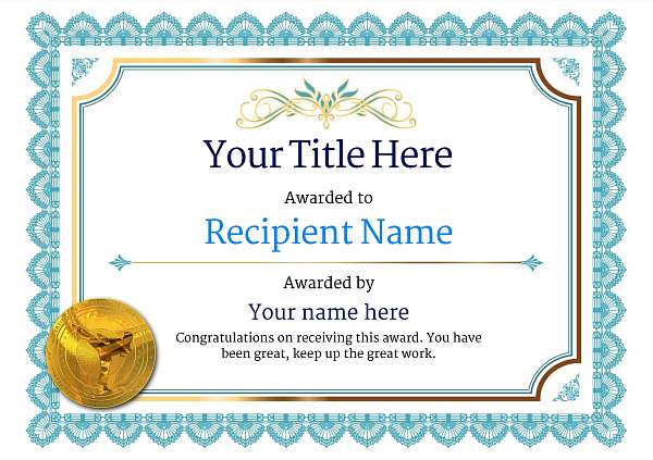 Free Martial Arts Certificate templates - Add Printable Badges & Medals