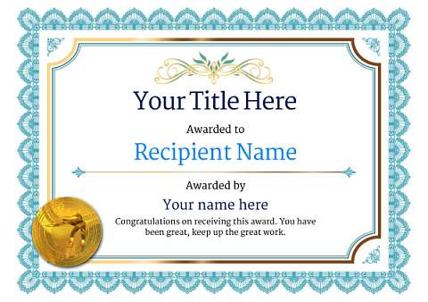 Free Pool or Snooker Certificate templates inc Printable Badges &amp; Medals