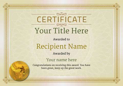 Free Pool or Snooker Certificate templates inc Printable Badges &amp; Medals