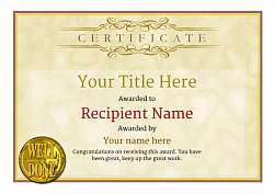 Free Rifle Shooting Certificate templates - Add Printable Badges &amp; Medals