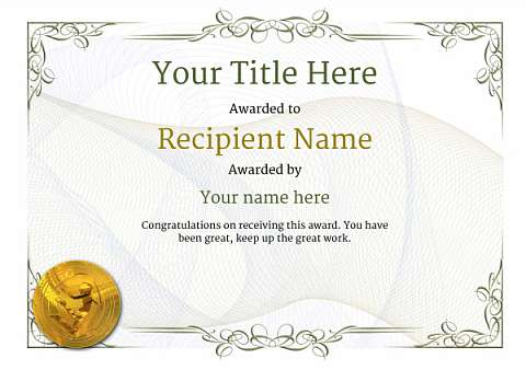 Free Rhythmic Gymnastics Certificate templates inc Printable Badges