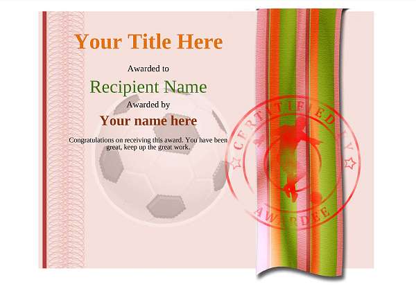 certificate-template-soccer-modern-4rssr Image