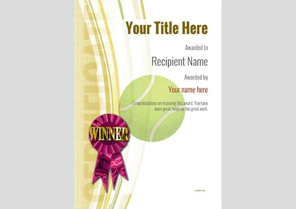 certificate-template-tennis-modern-1ywrp Image