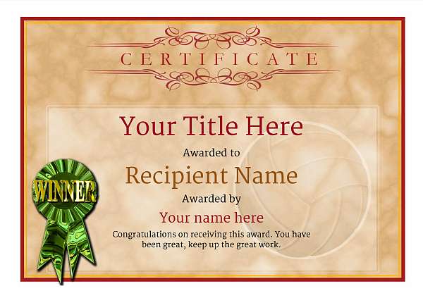 certificate-template-volley-ball-classic-1dwrg Image