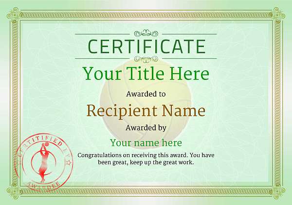 certificate-template-volley-ball-classic-4gvsr Image
