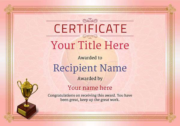 certificate-template-volley-ball-classic-4rt3g Image