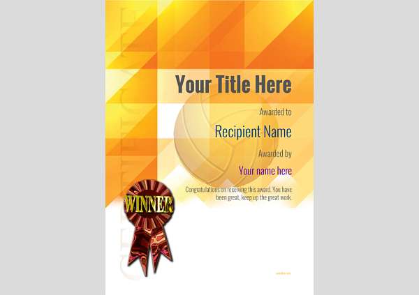 certificate-template-volley-ball-modern-2dwrr Image