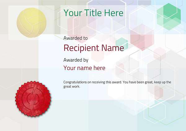 certificate-template-volley-ball-modern-5dvsr Image