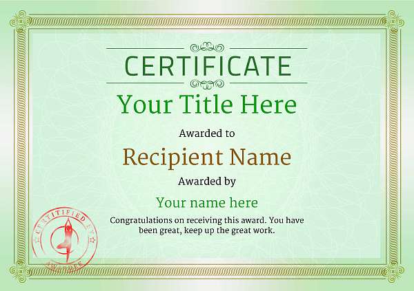 certificate-template-yoga-classic-4gysr Image