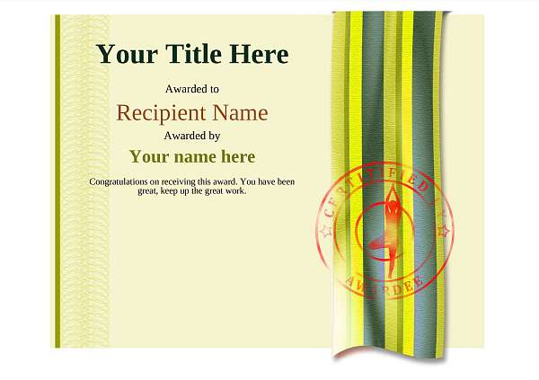 certificate-template-yoga-modern-4yysr Image