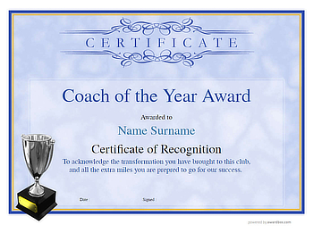 Free Certificate of Recognition template downloads. Easy online editing
