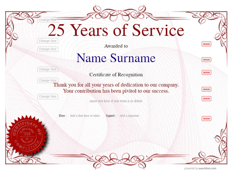 Free Certificate Of Recognition Template Downloads. Easy Online Editing