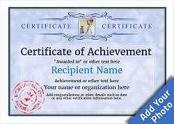Certificate of Achievement - Free Templates easy to use Download & Print