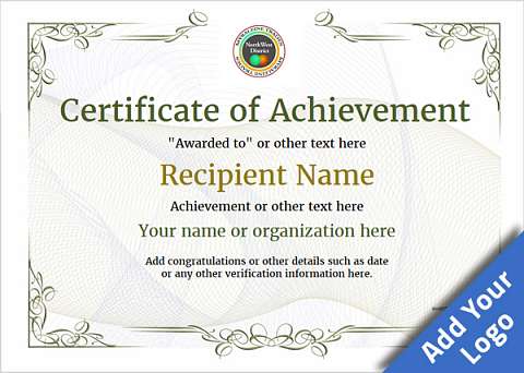 Certificate of Achievement - Free Templates easy to use Download & Print