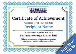 Certificate of Achievement - Free Templates easy to use Download & Print