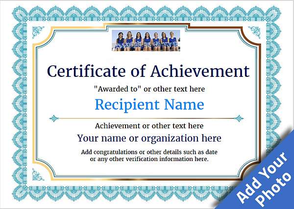 certificate-of-achievement-template-award-classic-style-3-blue-blank Image