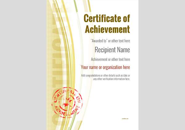 certificate-of-achievement-template-award-modern-style-1-yellow-stamp Image