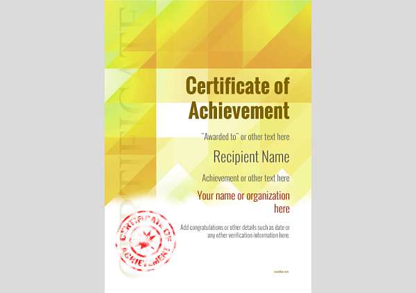 certificate-of-achievement-template-award-modern-style-2-yellow-stamp Image