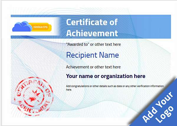 certificate-of-achievement-template-award-modern-style-3-blue-stamp Image