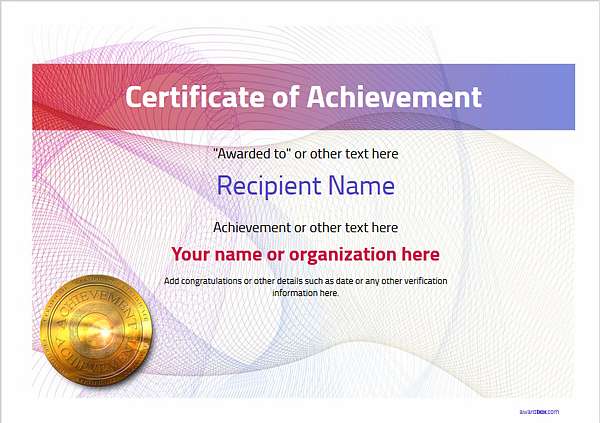certificate-of-achievement-template-award-modern-style-3-default-medal Image