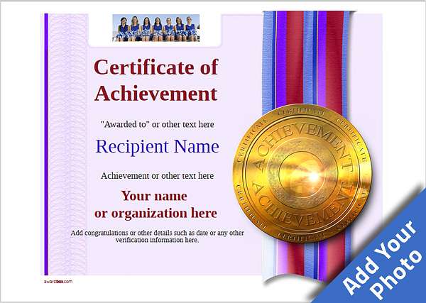 certificate-of-achievement-template-award-modern-style-4-default-medal Image