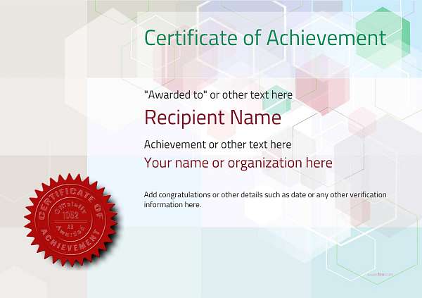certificate-of-achievement-template-award-modern-style-5-default-seal Image