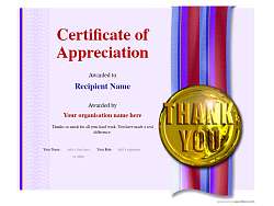 Free Certificate of Appreciation template - Simple to Use and download ...