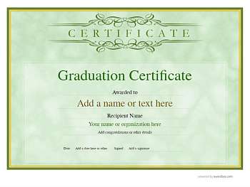 Graduation Certificate Templates - Free and Simple to Use