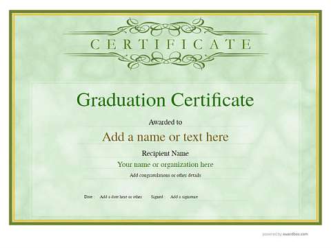 Graduation Certificate Templates - Free and Simple to Use