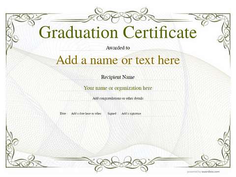 Graduation Certificate Templates - Free and Simple to Use