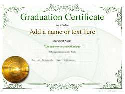 Graduation Certificate Templates - Free and Simple to Use