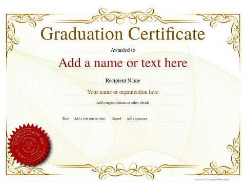 Graduation Certificate Templates - Free and Simple to Use