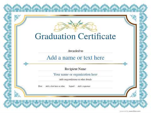 Graduation Certificate Templates - Free and Simple to Use