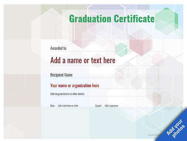 certificate of graduation template award modern style 5 default blank Image