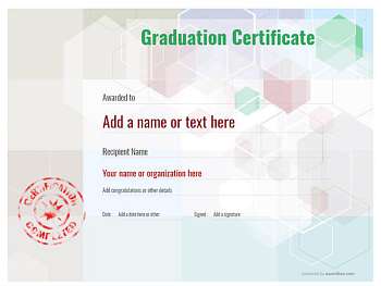 Graduation Certificate Templates - Free and Simple to Use