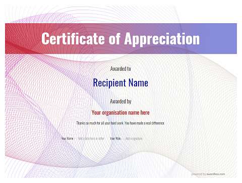 Free Certificate of Appreciation template - Simple to Use and download ...