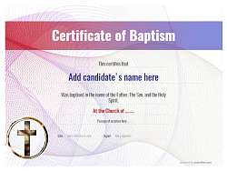 Baptism Certificates - Free and Simple to Use