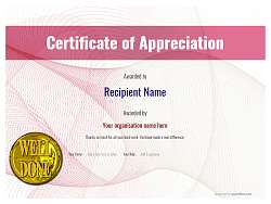 Free Certificate of Appreciation template - Simple to Use and download ...