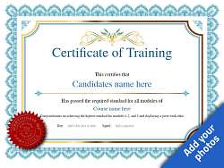 Certificate of Training - Free and Simple to Use