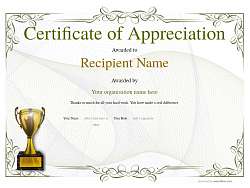 Free Certificate Of Appreciation Template - Simple To Use And Download 