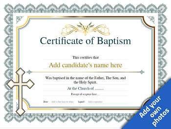 Baptism Certificates - Free and Simple to Use