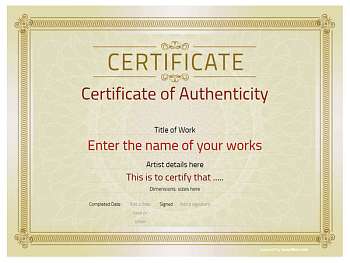 Certificate Of Authenticity - Free And Simple To Use Templates