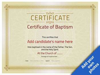 Baptism Certificates - Free and Simple to Use