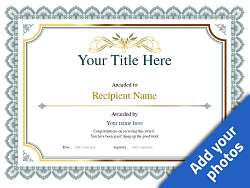 blank certificate template classic Image