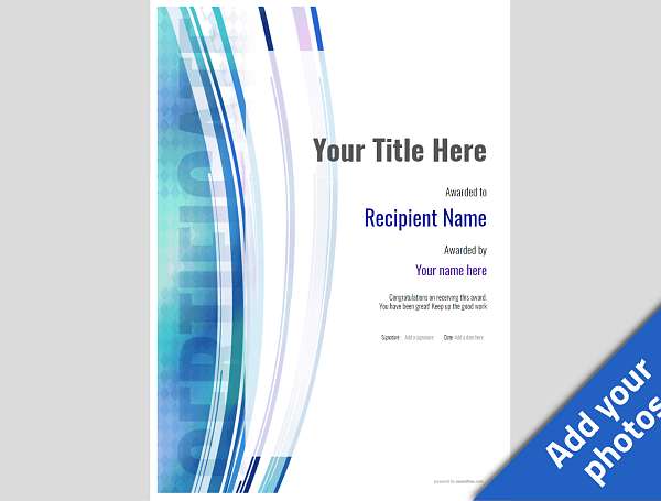 blank certificate template modern Image