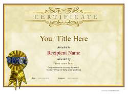 blank certificate template rosette Image