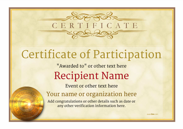 Participation Certificate Template from assets.awardbox.com